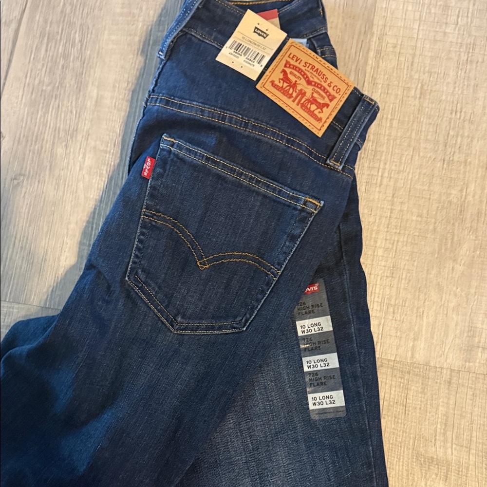 Levi's Indigo Straight-Leg Jeans 726 flare size 30 x 32 - Picture 6 of 10